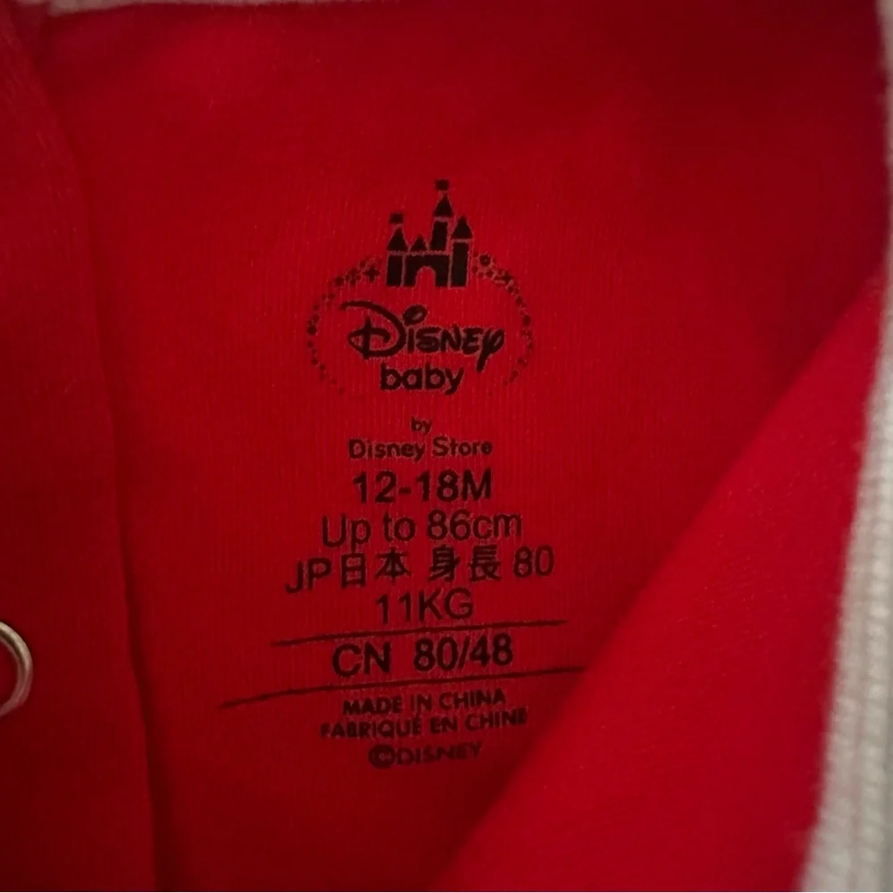 Disney Minnie Mouse 12-18 Months Baby Girl Bodysuit Dress Ears Hat Set Outfit